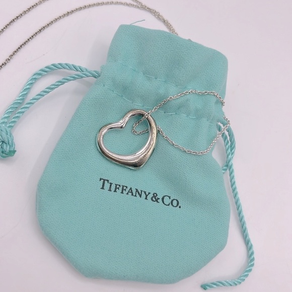 Tiffany & Co. 925 Sterling Silver Heart Pendant Necklace